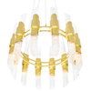 Croissant 24 Light Chandelier With Satin Gold Finish