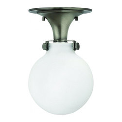 Hinkley - Foyer Congress, Flush Mount, Antique Nickel - Flush-mount Ceiling Lighting