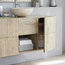 Rubberwood Wall-Mounted Bathroom Vanity Unit, 120 cm