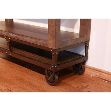 Greenview Forged Iron Base Bookcase - 70"H
