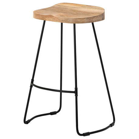 Rombass Saddle Seat Stool, Natural, 27"