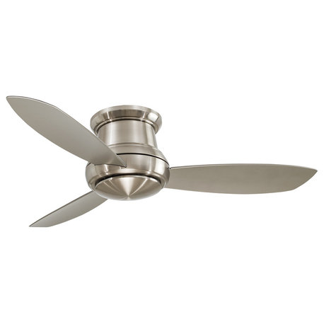 Concept II 52" LED Flush Mount Ceiling Fan, Brushed Nickel