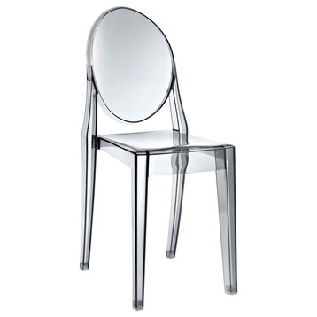 Casper Dining Side Chair, Smoked Clear