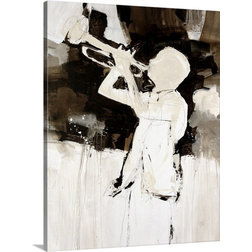 Contemporary Prints And Posters Gallery-Wrapped Canvas Entitled Jam Session II, 16"x20"