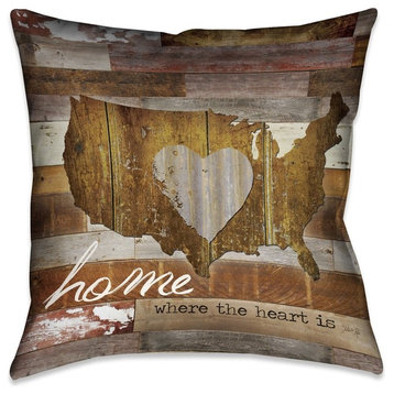 Laural Home Land That I Love Indoor Decorative Pillow, 18"x18"