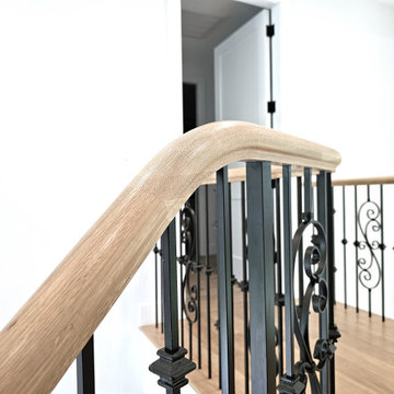 Project #120 | White Oak Staircase with Iron Balusters