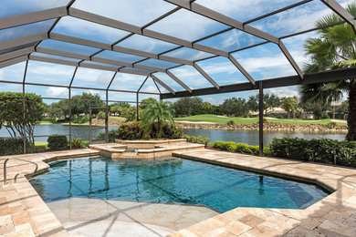 Inspiration for a contemporary pool remodel in Miami