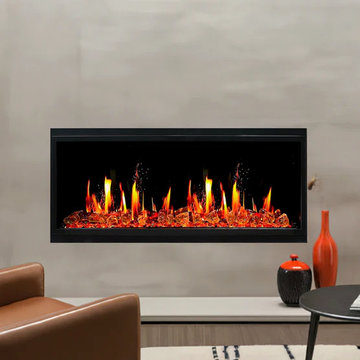 Litedeer Homes Latitude 45" Smart Electric Fireplace with Reflective Amber Glass