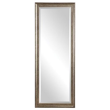 Bowery Hill Contemporary Decorative Mirror in Burnished Silver