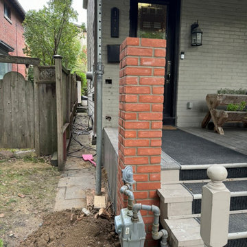 Masonry Brick Pier Replacement With Added Foundation & Footing