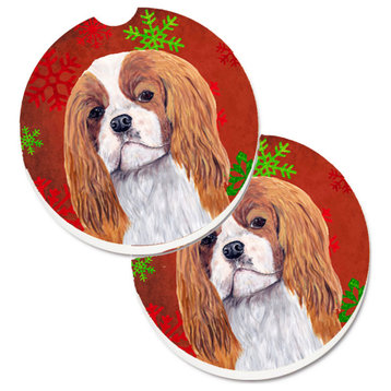 Carolines Treasures Sc9434carc Cavalier Spaniel Red And Green Snowflakes