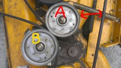 how to change blades on cub cadet lt1045