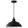 Capital Lighting RLM 1-LT Outdoor Hanging Warehouse Reflector 936311BK - Black