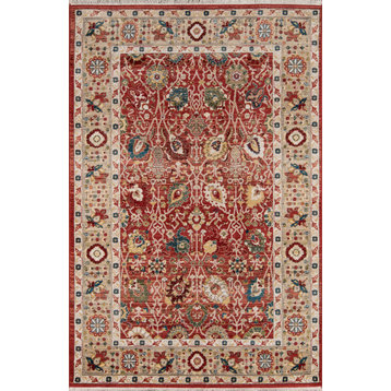 Lenox LE-04 Machine Made Red Area Rug 9'6"x12'6"