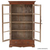 Antique Wooden Barrister Bookcase with Glass Doors