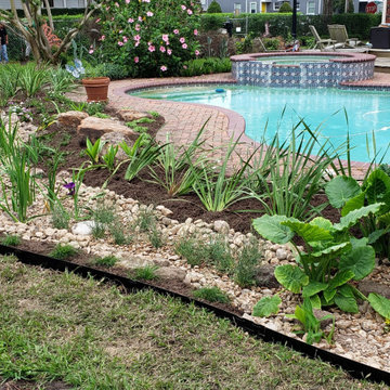 Rain Garden - Rock-Lined Swales (Dry Creek Beds)