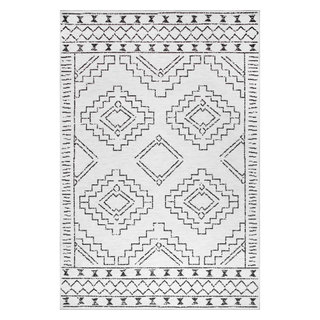 nuLOOM Mali Machine Washable Traditional Medallion Ivory 3 ft. x