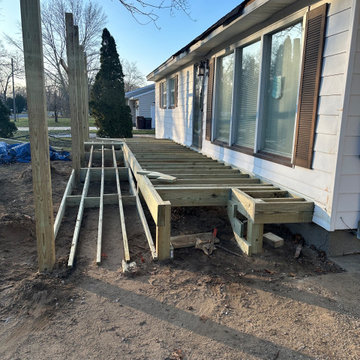 Front Porch w/ Handicap Ramp Build