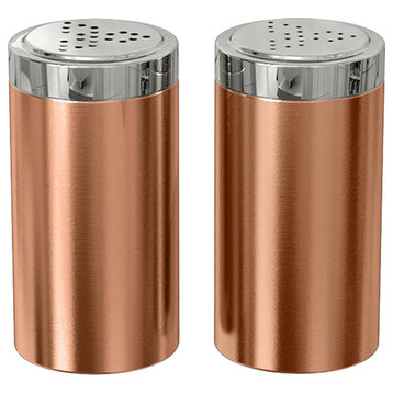 nu steel Jumbo Salt and Pepper Shakers, Copper