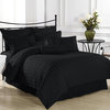 Black Stripe Queen 3-Piece Bed Duvet Set