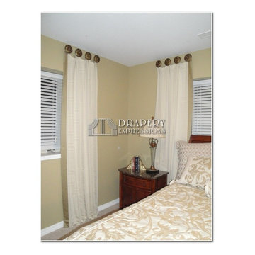 Drapery Panels Mounted on Medallions