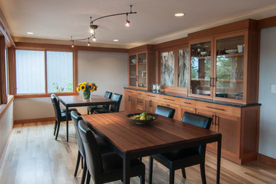 Trendy dining room photo in Seattle