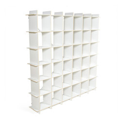 Quark Enterprises - 36-Cube Storage Bookcase, White - Bookcases