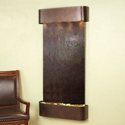 Cascade Springs Indoor Fountains with Copper Vein and Rajah Featherstone - Indoor Fountains