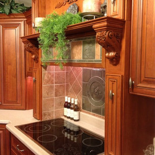 75 Beautiful Travertine Floor Kitchen With Laminate Countertops