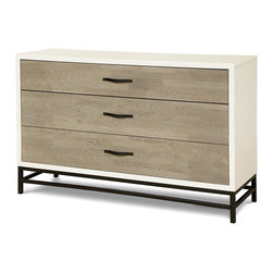 Modern Gray and White 3 Drawer Dresser - Dressers