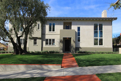 Inspiration for a mediterranean exterior home remodel in Los Angeles