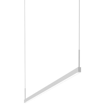 Thin-Line 4' One-Sided LED Pendant 3500K, Satin White