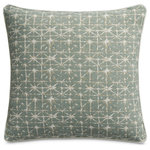 Michael Amini - Renue Foster 20" Square Pillow Fennel Green - Elevate your decor with the Foster Throw Pillow - a chic and versatile accessory that combines modern design with subtle elegance. Bring a touch of sophistication to your home and make a statement with this stylish accent piece that adds both comfort and style to your living space.