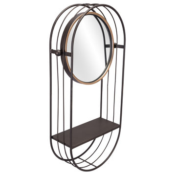 Saroni Mirror, Shelf Gray