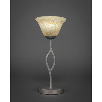 Revo 1 Light Table Lamp In Aged Silver (140-AS-508)