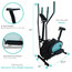 Harvil Elliptical Trainer 2-in-1 Exercise Bike With Pulse Rate Sensors