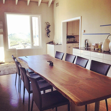 Walnut dining table created for Virgin Islands Luxury Home