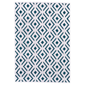 Weave & Wander Qazi Lustrous Textured Chevron Rug, 7'6"x10'6"