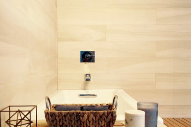 マイアミにあるお手頃価格のコンテンポラリースタイルのおしゃれな浴室の写真