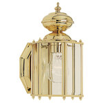 Generation Lighting Collection - Sea Gull Lighting 1-Light Outdoor Lantern, Polished Brass - Blubs Not Included