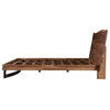 Moe's Home Collection Bent Wood King Bed with Iron Leg in Brown