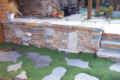 Example of a mountain style home design design in San Luis Obispo