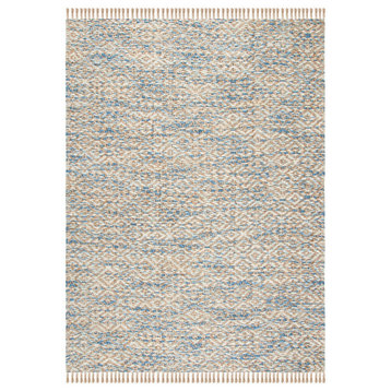 Safavieh Vintage Leather Collection NF822A Rug, Natural/Blue, 9' X 12'