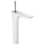 Puravida 240 mm Single Lever Basin Mixer With Click Clack Waste, White/Chrome