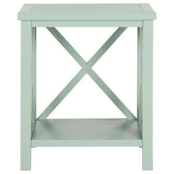 Sims Cross Back End Table Dusty Green