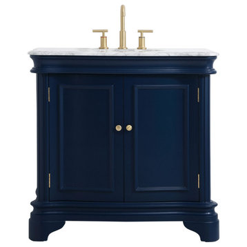 36" Single Bathroom Vanity Set, Blue, Vf52036Bl