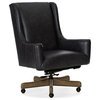 Lily Executive Swivel and Tilt Leather Desk Chair in Black by Hooker Furniture