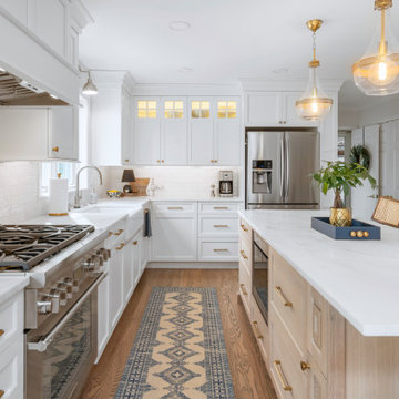 White oak and White Custom Kitchen