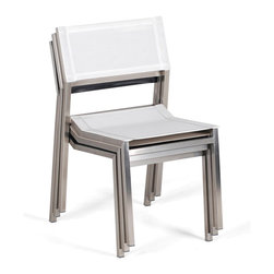 Wintons Teak Salma Sail SS Stacking Chair - Outdoor Dining Chairs