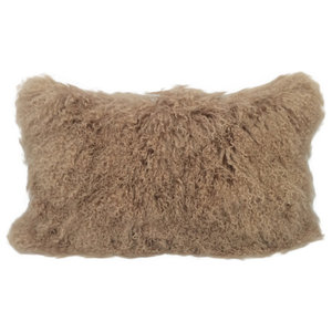 Pillow Case Tibet Lamb Fur Stone Grey 50x50 cm Tibet Lamb Fur Sofa Cushion Grey 
